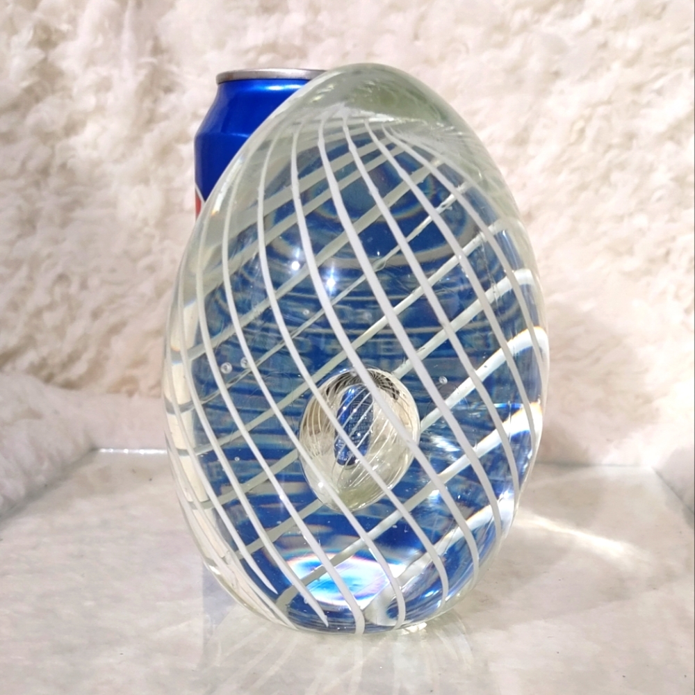 Blown Glass Egg Paperweight Decor
